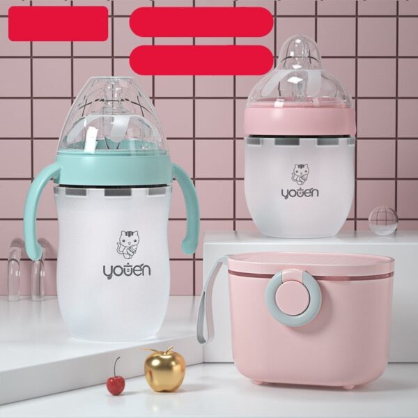 Baby Silicone Soft Anti-Drop Bottle With Straw - Image 3