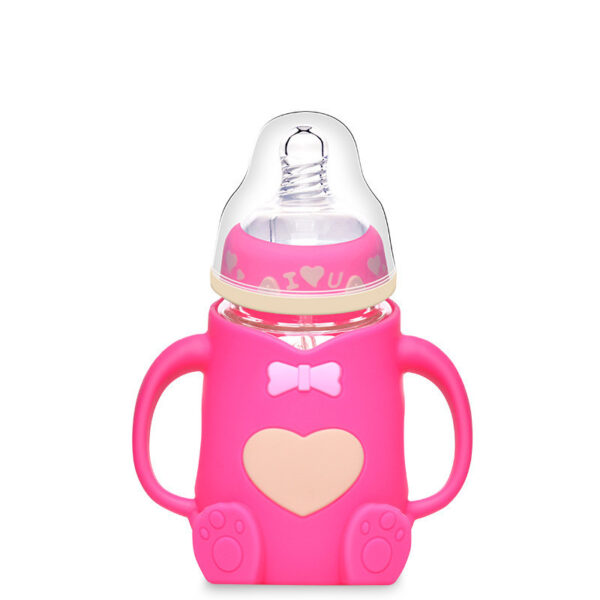 Baby Silicone Glass Baby Bottle Anti-fall And Anti-colic - Image 7
