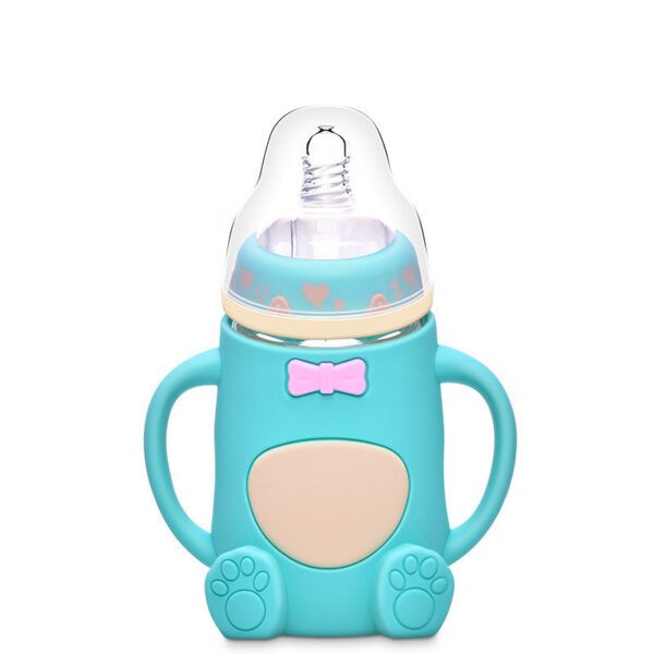 Baby Silicone Glass Baby Bottle Anti-fall And Anti-colic - Image 4