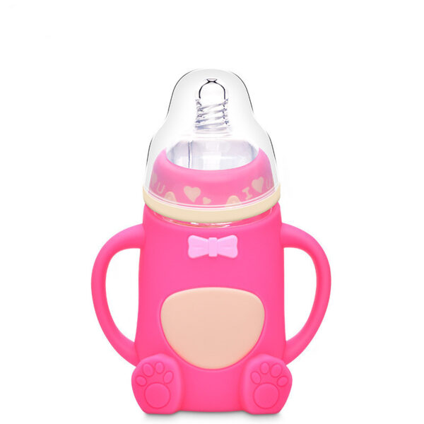 Baby Silicone Glass Baby Bottle Anti-fall And Anti-colic - Image 6