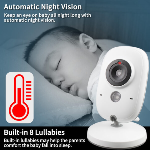 3.2 Inch Digital Baby Care Device Baby Monitor with Camera and Audio.