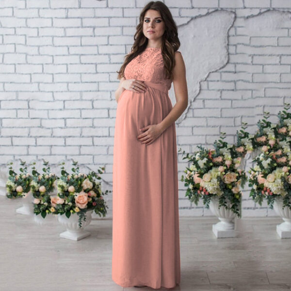 Lace Sleeveless Maternity Dress - Image 6