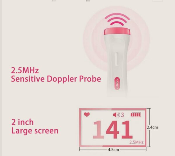 Fetal Heart Rate Monitor Home Pregnancy Baby Fetal Sound Heart Rate Detector - Image 7